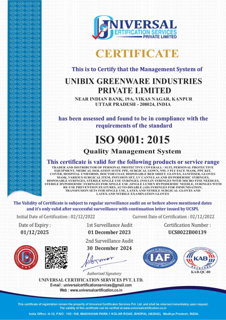 Universal Certification Services Certificate